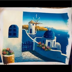 Painting from Santorini, Greece 🇬🇷